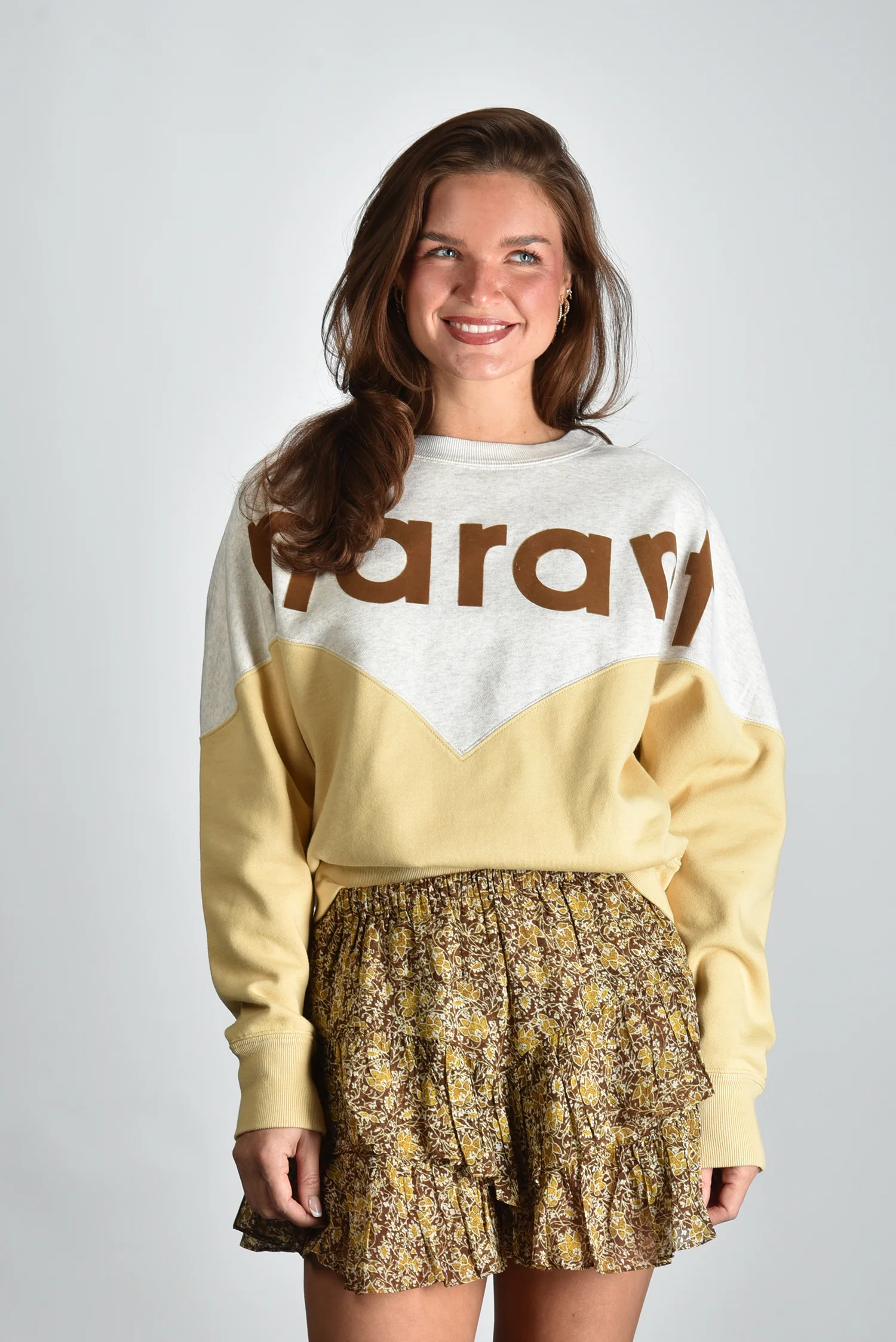 Marant Etoile trui Houston SW0006FA-A1M08E light ochre - Afbeelding 3