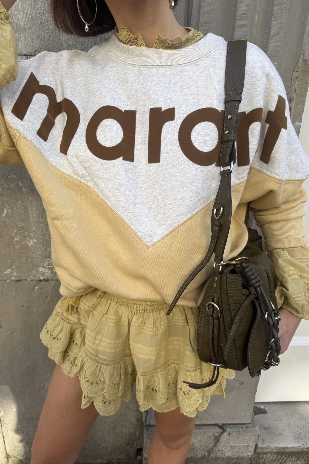 Marant Etoile trui Houston SW0006FA-A1M08E light ochre - Afbeelding 2