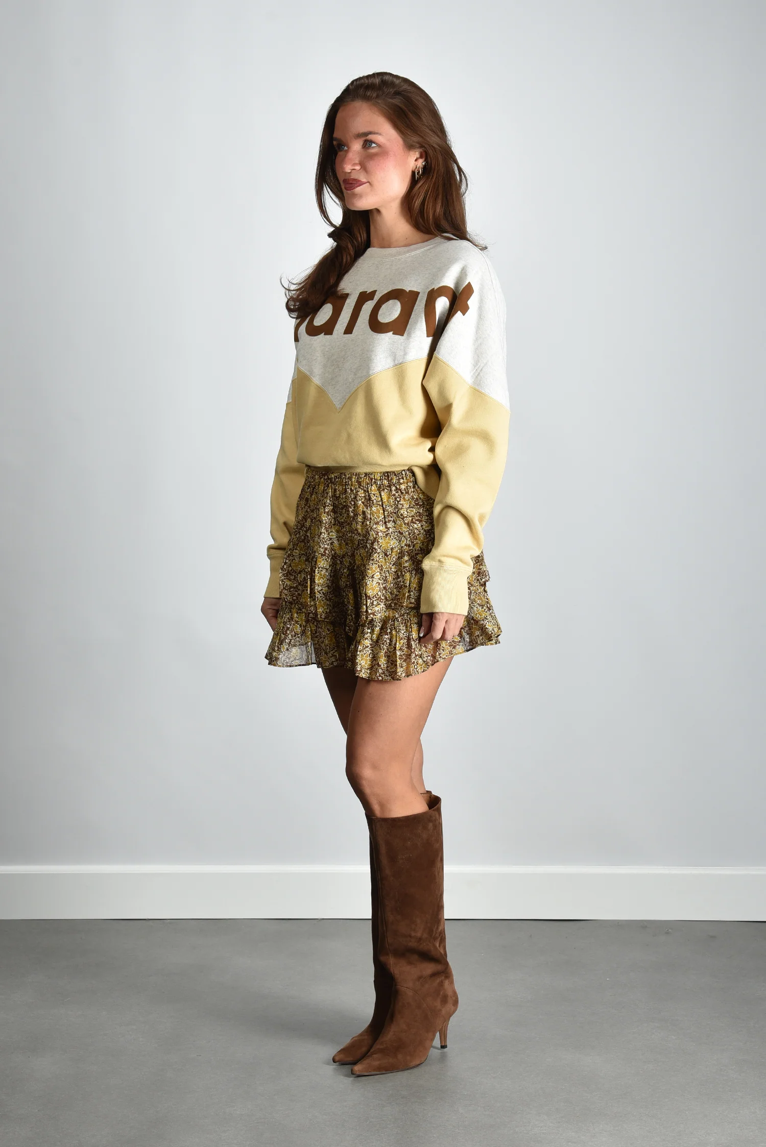 Marant Etoile trui Houston SW0006FA-A1M08E light ochre - Afbeelding 7