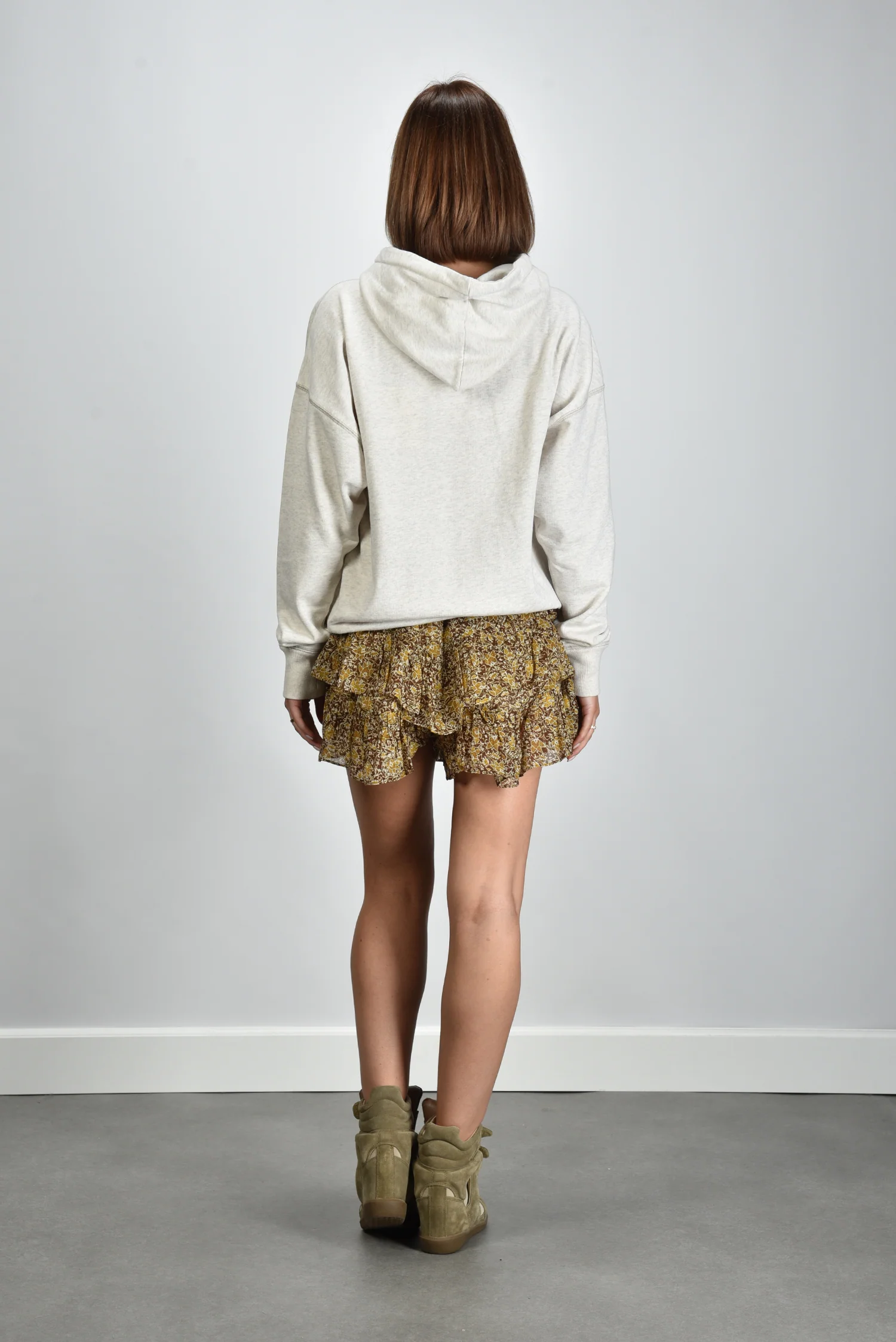 Marant Etoile trui Mansel SW0001FA-A1M07E ecru/brown - Afbeelding 7