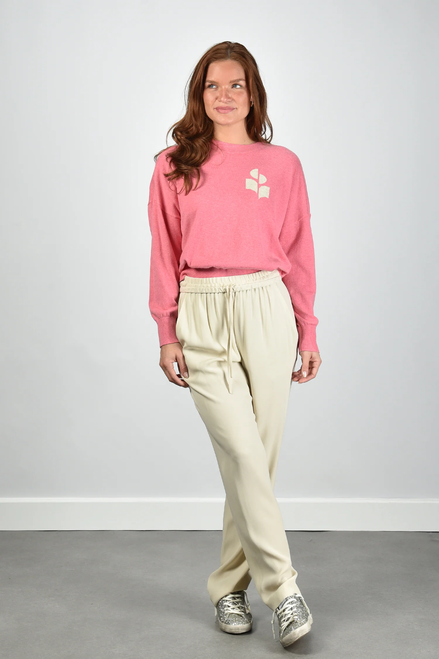 Marant Etoile trui Marisans PU0053FA-A1X05E bubblegum - Afbeelding 4