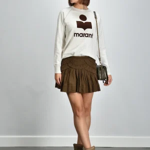 Marant Etoile trui Millyny SW0160FA-A1M07E ecru/brown