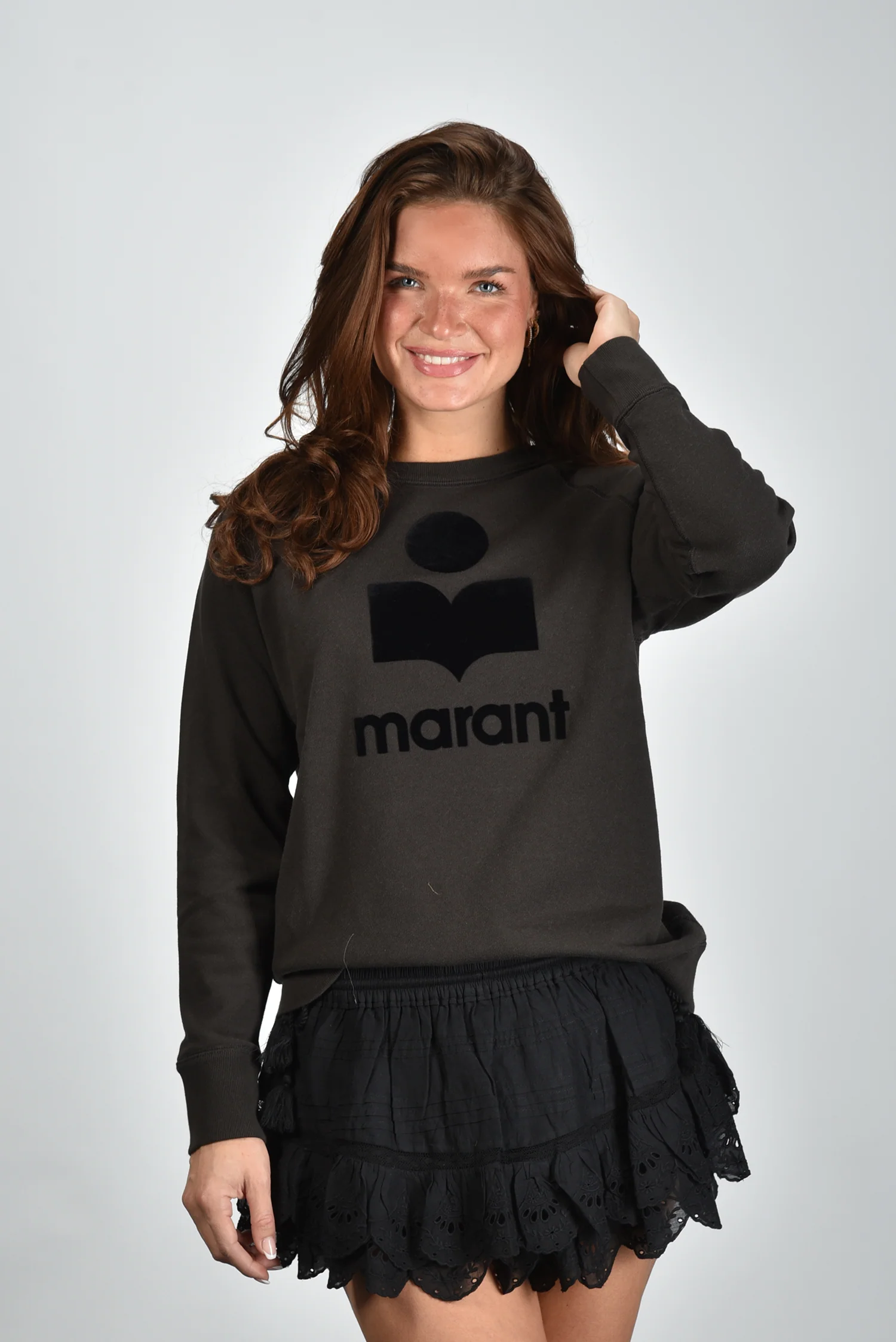 Marant Etoile trui Millyny SW0160FA-A1M07E faded black - Afbeelding 2