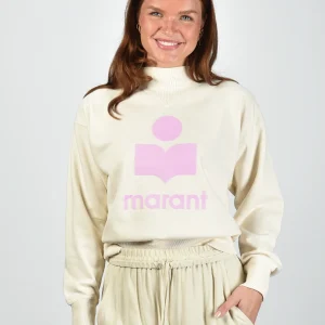 Marant Etoile trui Moby SW0003FA-D1M04E ecru/pink