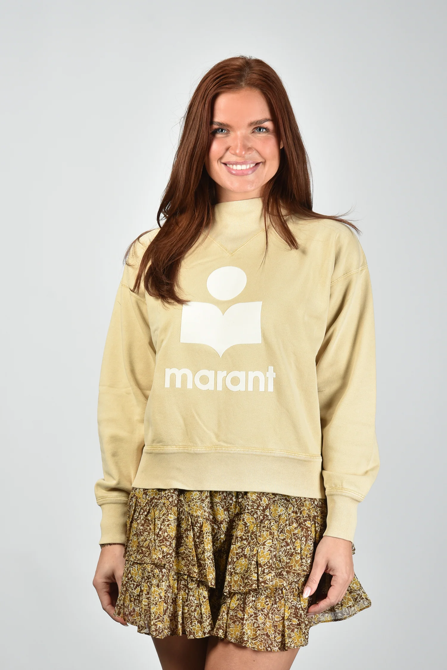 Marant Etoile trui Moby SW0003FA-D1M04E light ochre - Afbeelding 8