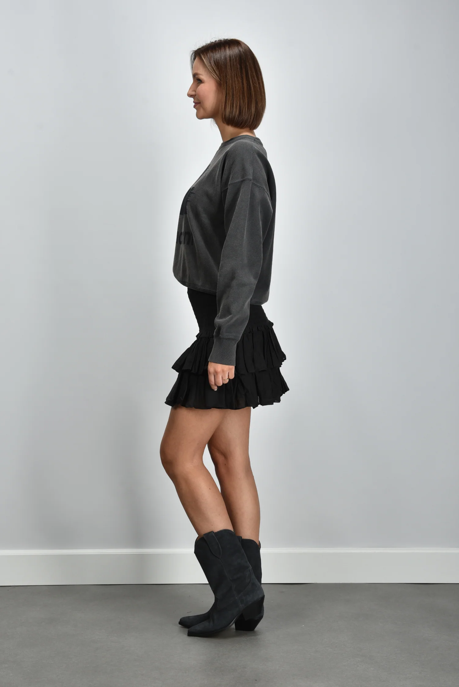 Marant Etoile trui Mobyli SW0011FA-C1M04E anthracite - Afbeelding 7