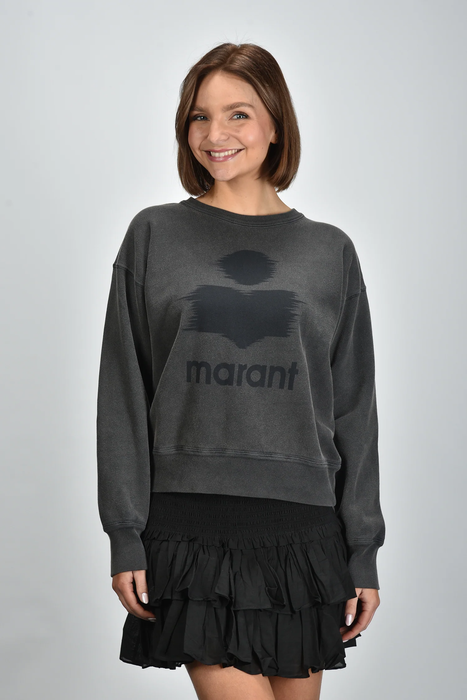 Marant Etoile trui Mobyli SW0011FA-C1M04E anthracite - Afbeelding 9