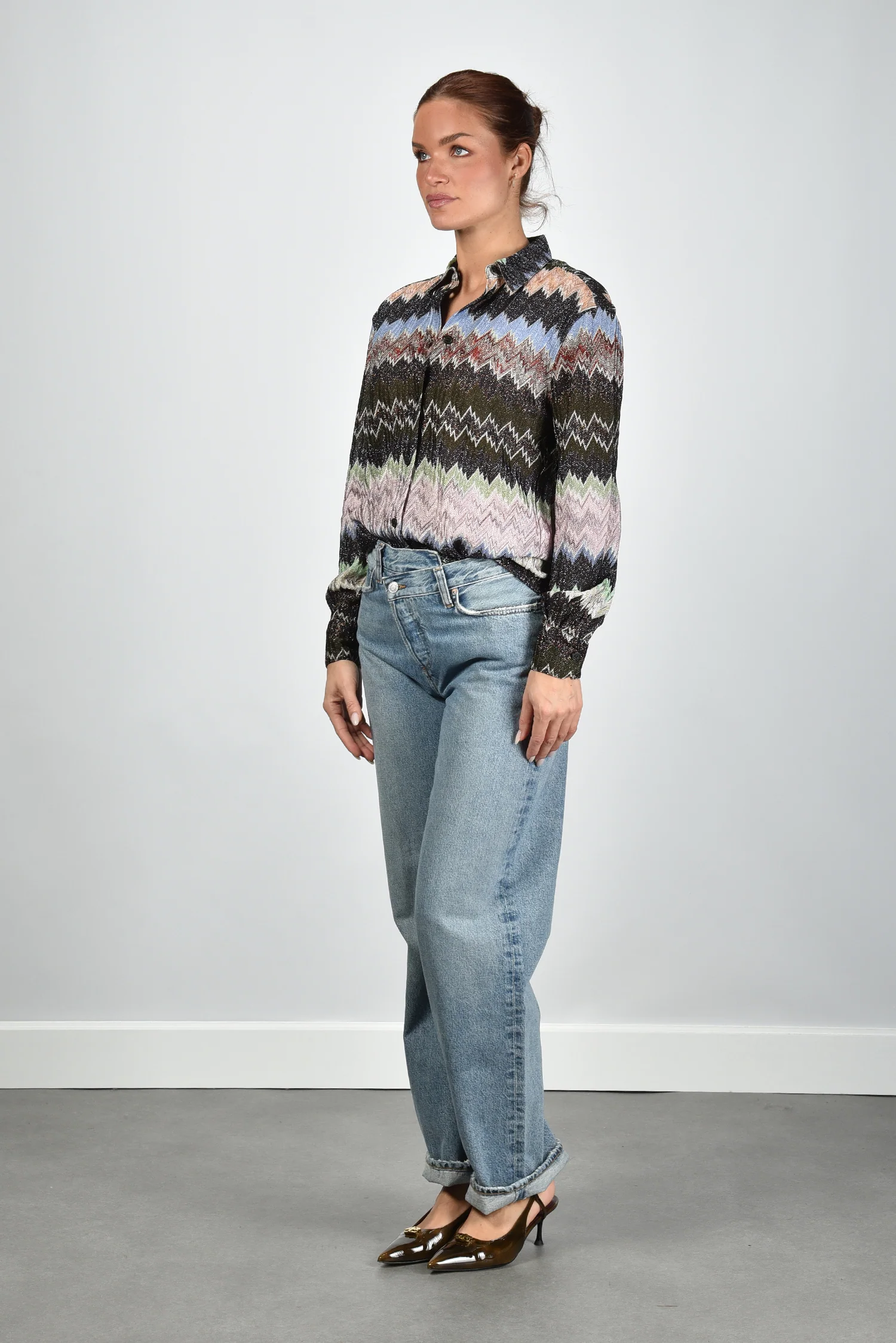 Missoni blouse DS26SJ0O-BR014W multicolor/blk base - Afbeelding 5