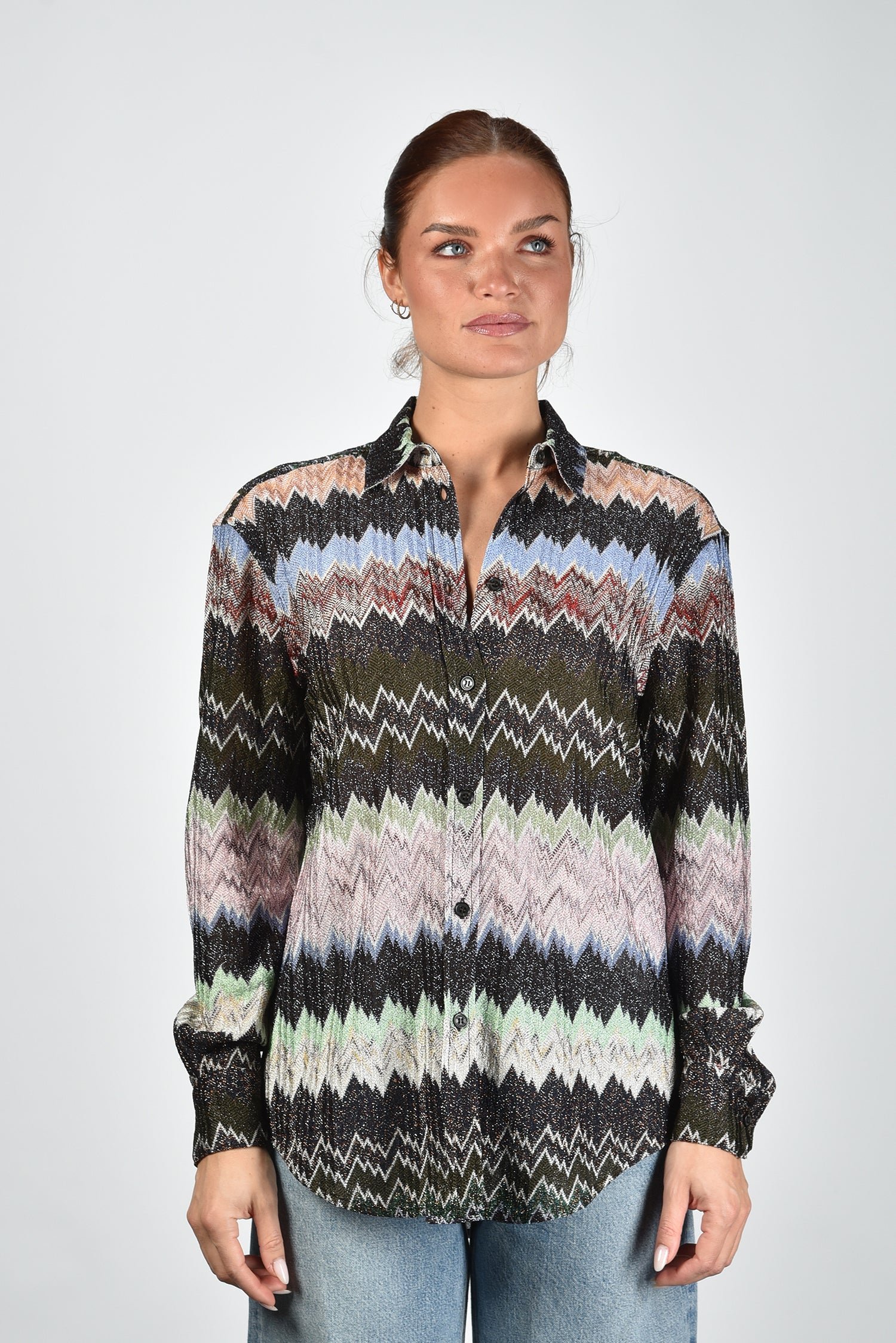Missoni blouse DS26SJ0O-BR014W multicolor/blk base - Afbeelding 8