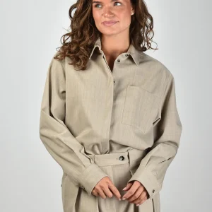 Nine In The Morning blouse 9FW25-AZ07 beige