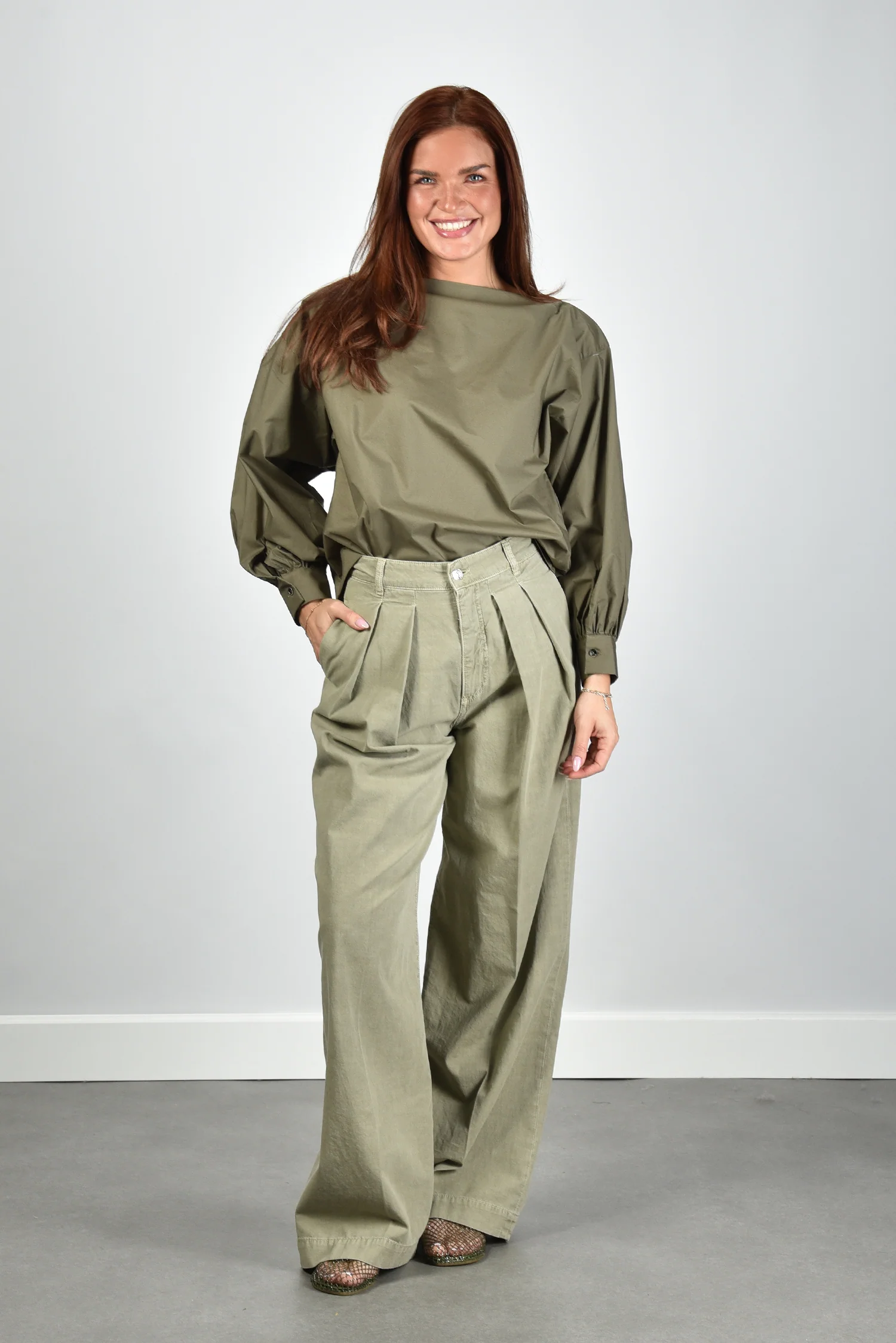 Nine In The Morning top Cuba 9SS26-CBA02 olive - Afbeelding 4