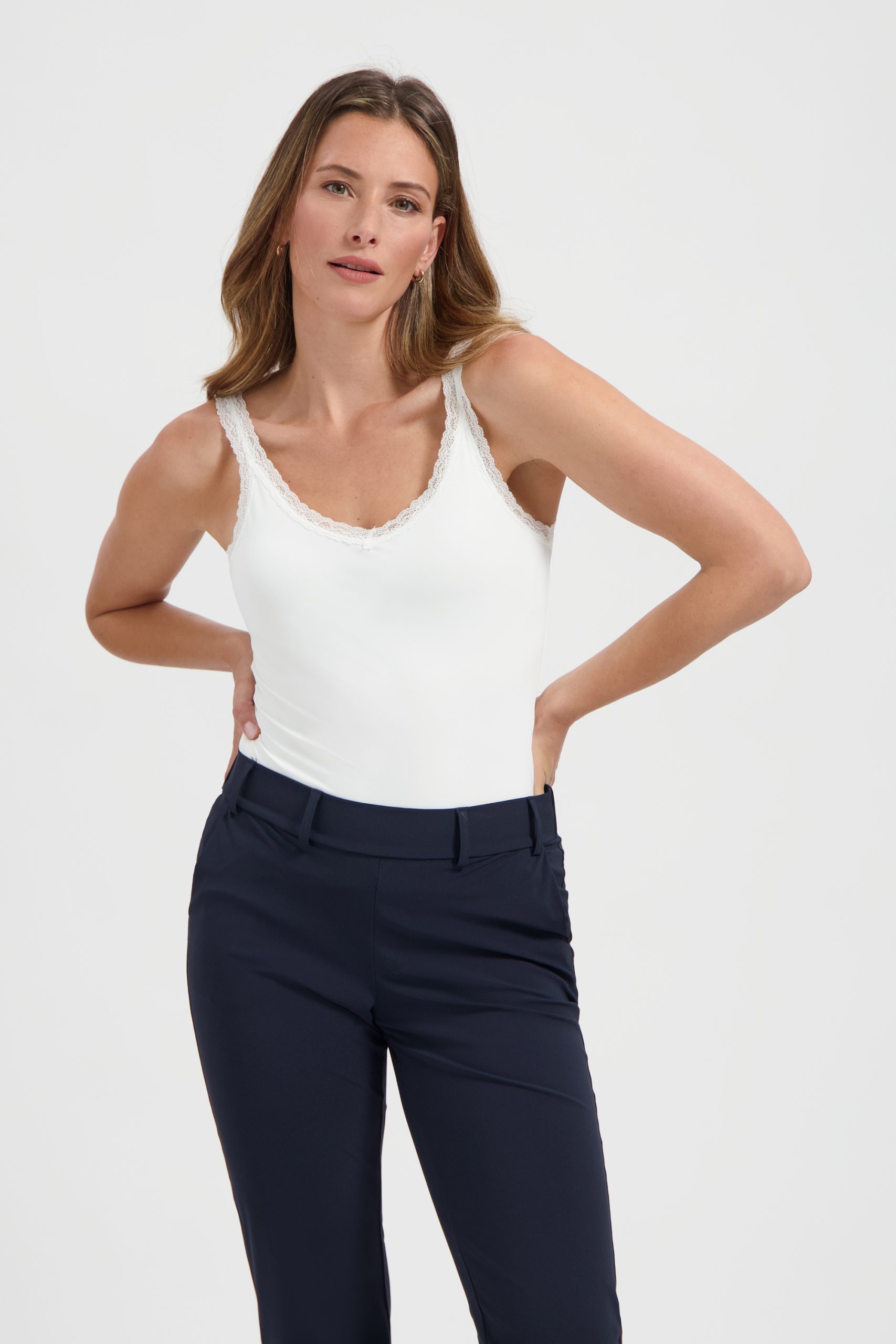 Lady Day – Travelstof Top Lacy – Off White - Afbeelding 3