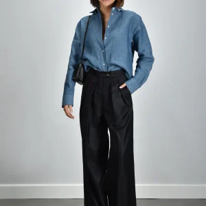 RÓHE blouse 418-19-069 ocean blue