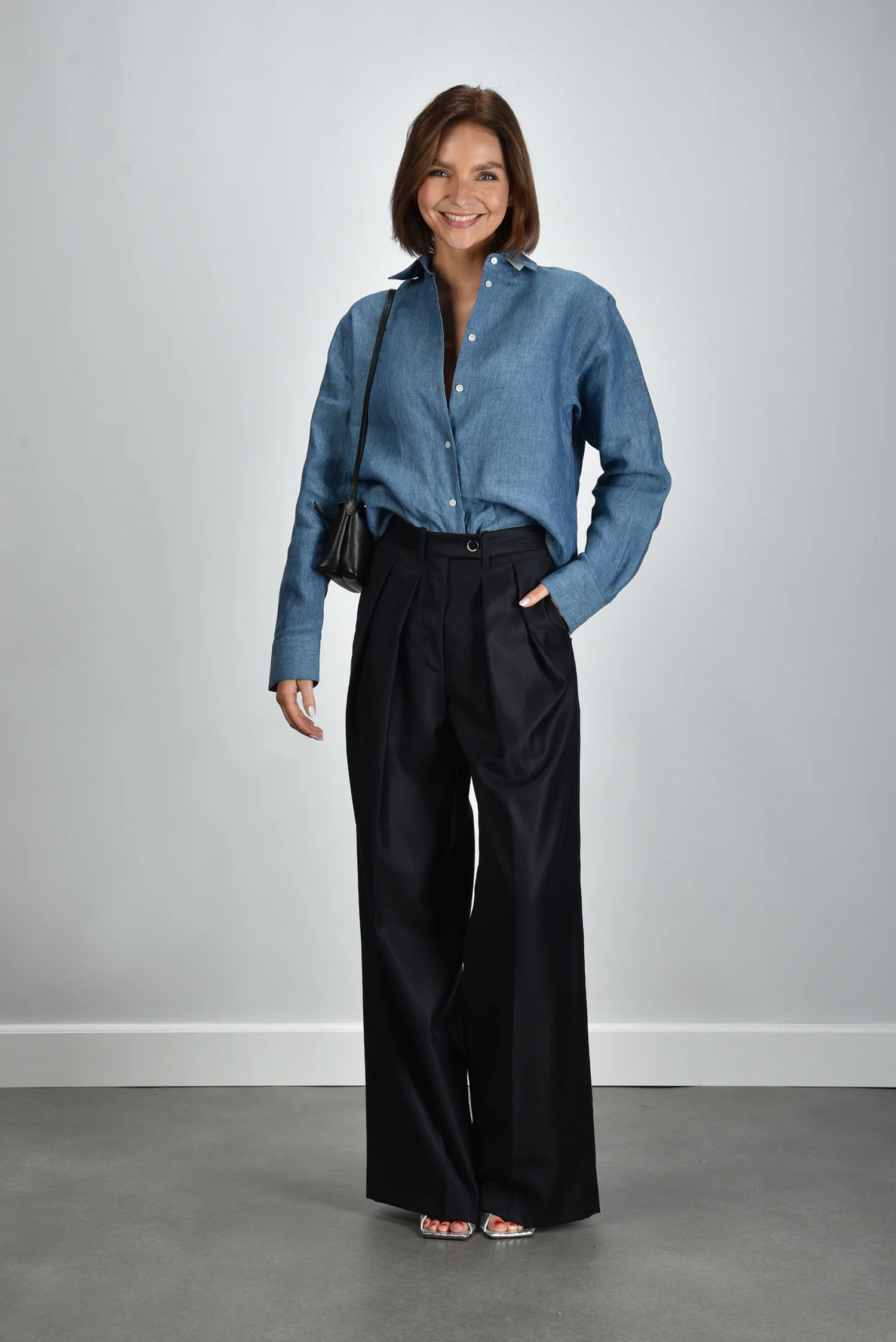 RÓHE blouse 418-19-069 ocean blue - Afbeelding 2