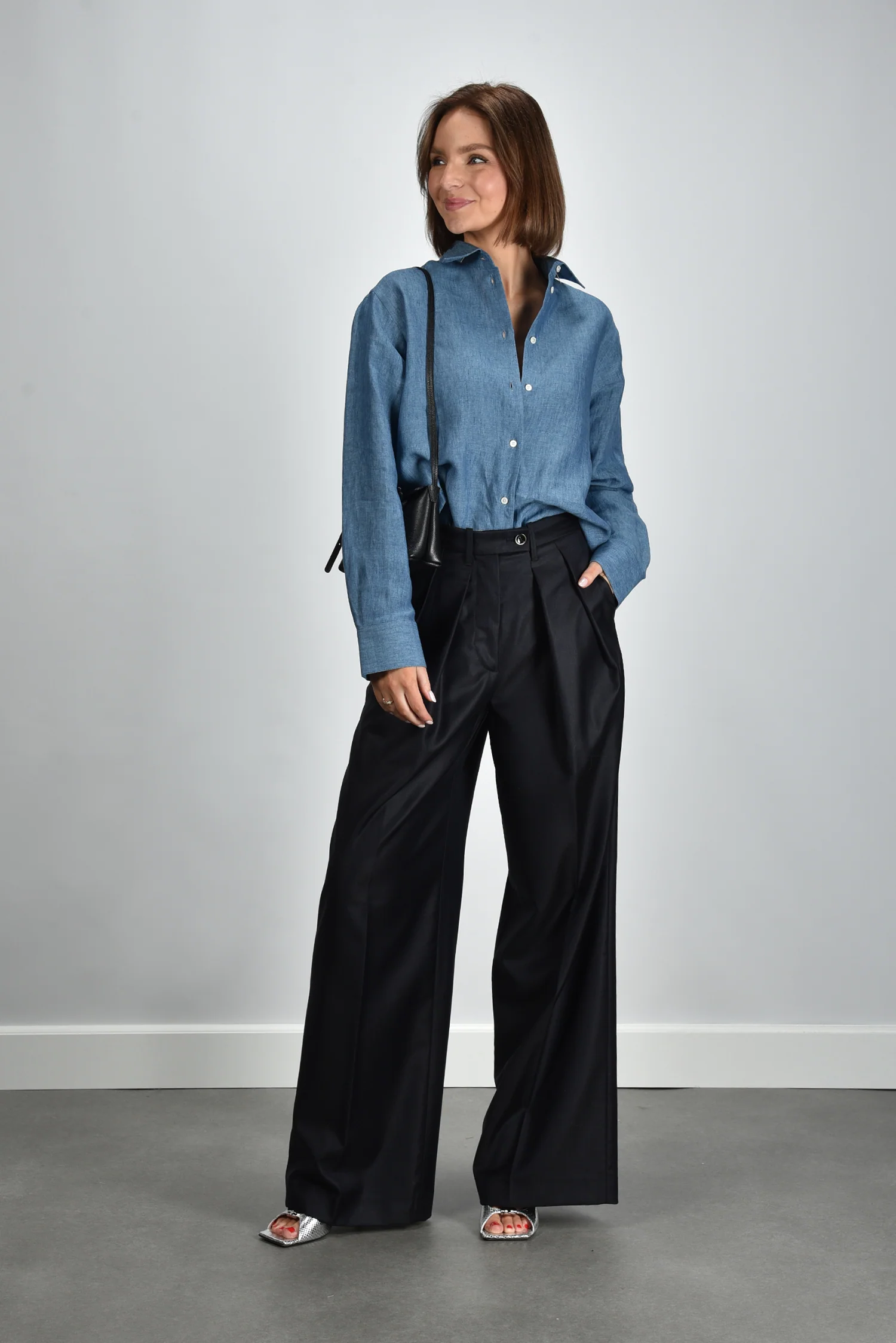 RÓHE blouse 418-19-069 ocean blue - Afbeelding 4