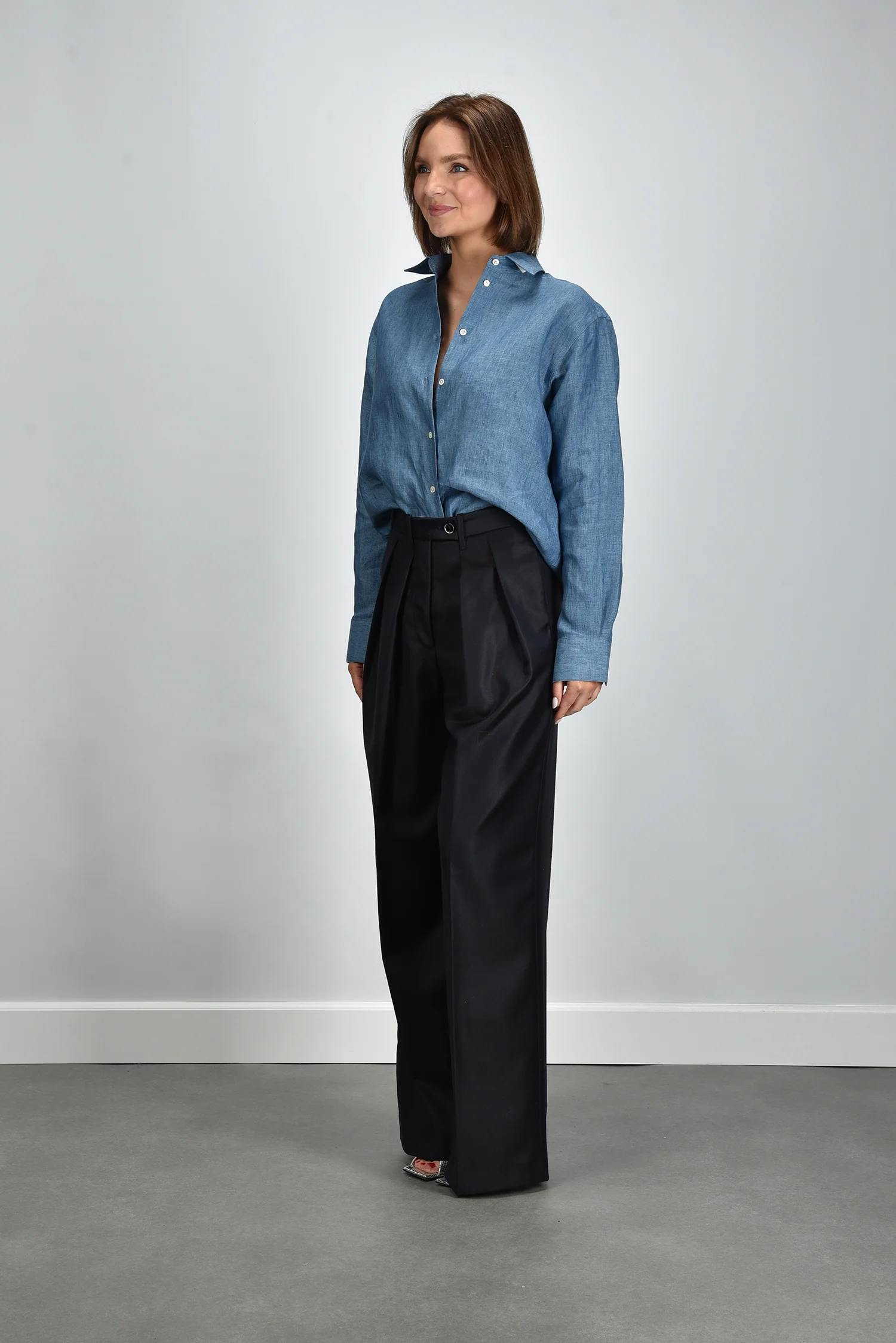 RÓHE blouse 418-19-069 ocean blue - Afbeelding 7