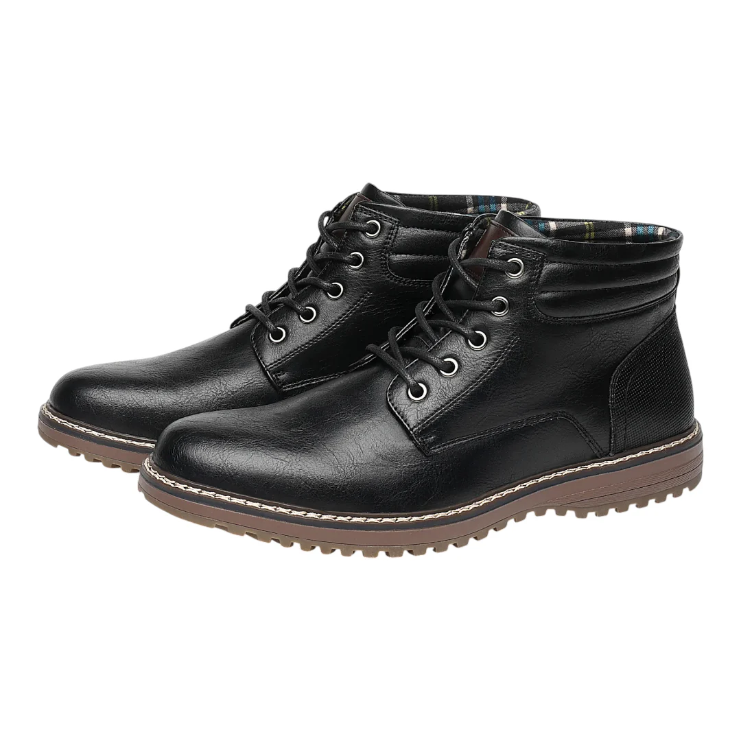 Vegan Leren Enkelboots Heren – Comfortabele Casual Veterschoenen - Afbeelding 9