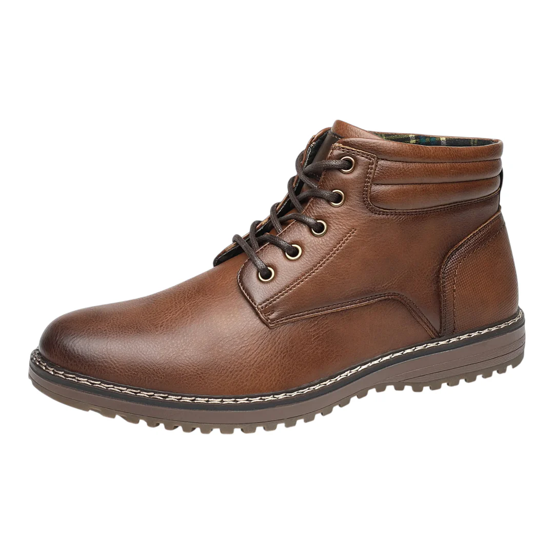 Vegan Leren Enkelboots Heren – Comfortabele Casual Veterschoenen - Afbeelding 4