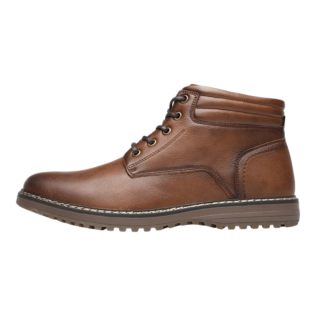 Vegan Leren Enkelboots Heren – Comfortabele Casual Veterschoenen - Afbeelding 3