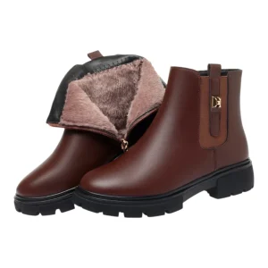 Raya Gevoerde Enkellaarzen Dames – Warme Snowboots met Rits