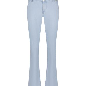 Red Button – Bibette Fancy Chambray – Bleachblue