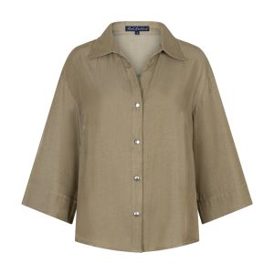Red Button – Amalia Blouse Shine – Moss