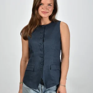 Sage & Ivy gilet Violet navy