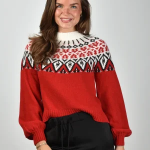 Sage & Ivy trui Paulina Long red