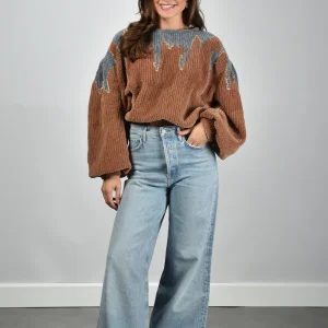 Sage & Ivy trui Sigrid grey/camel