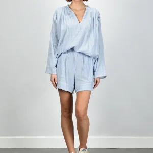 Sea Me Happy short Moby Wrinkled Cotton light blue