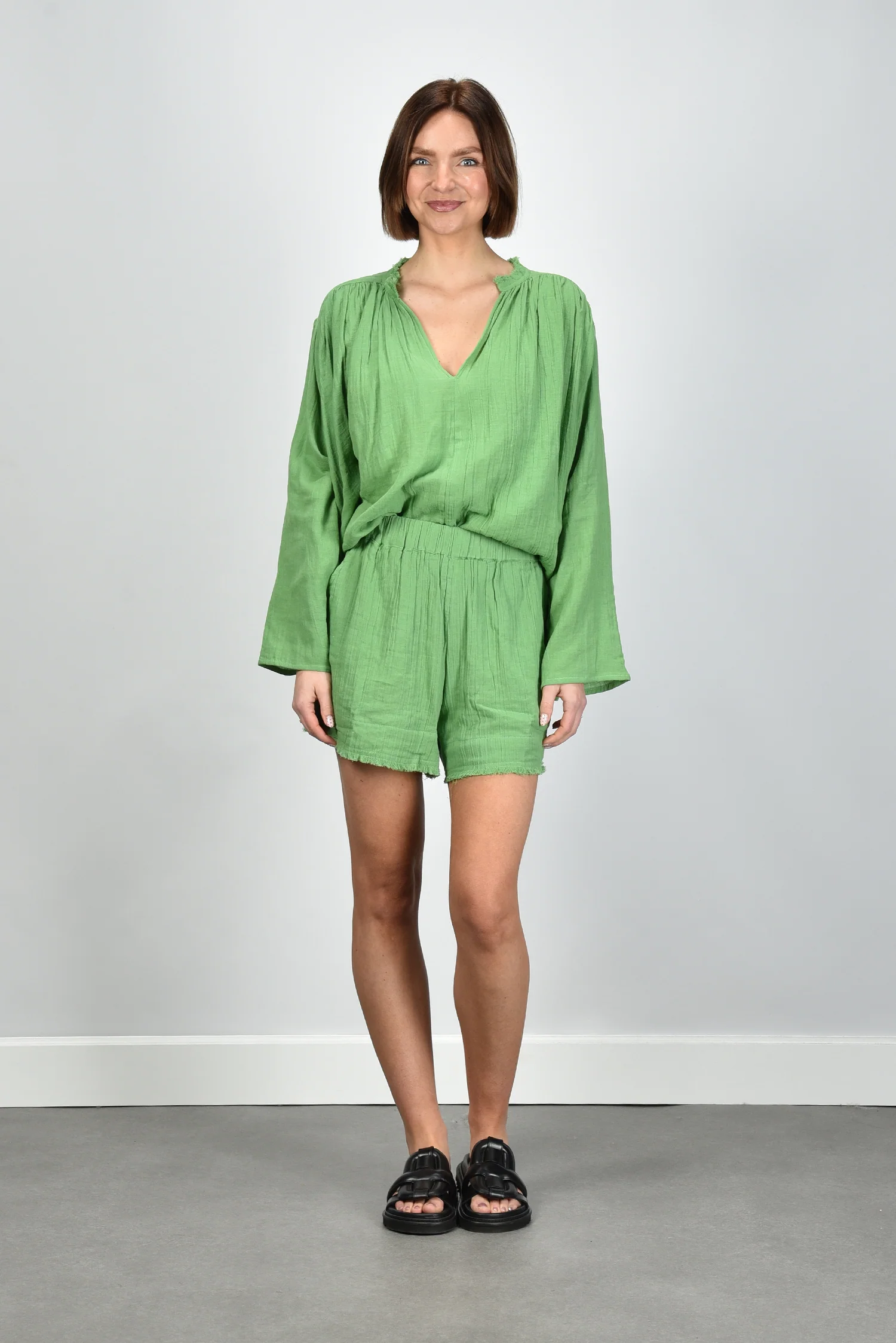 Sea Me Happy short Moby Wrinkled Cotton matcha - Afbeelding 7