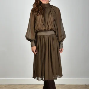 Semicouture jurk S5WU11-T03-2 pecan