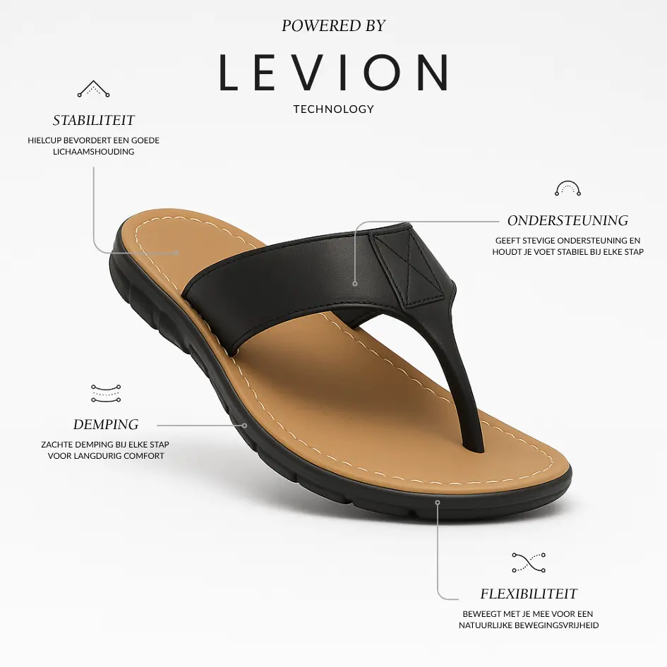 Boris Heren Slippers Leer met Voetboog Ondersteuning - Flip Flops - Afbeelding 8