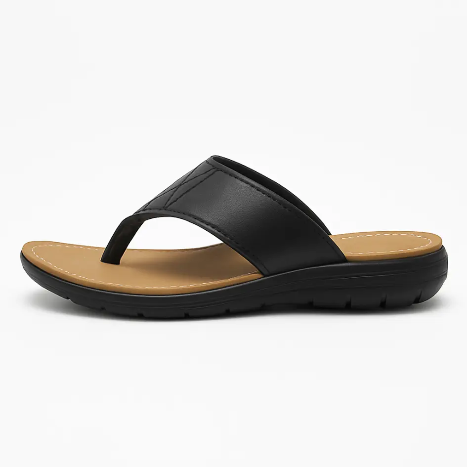 Boris Heren Slippers Leer met Voetboog Ondersteuning - Flip Flops - Afbeelding 3