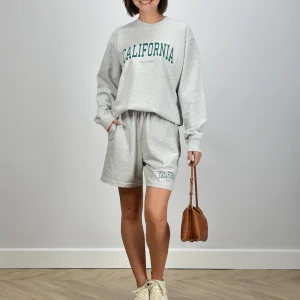 Sporty & Rich short California SH039622501GY03 heather gray