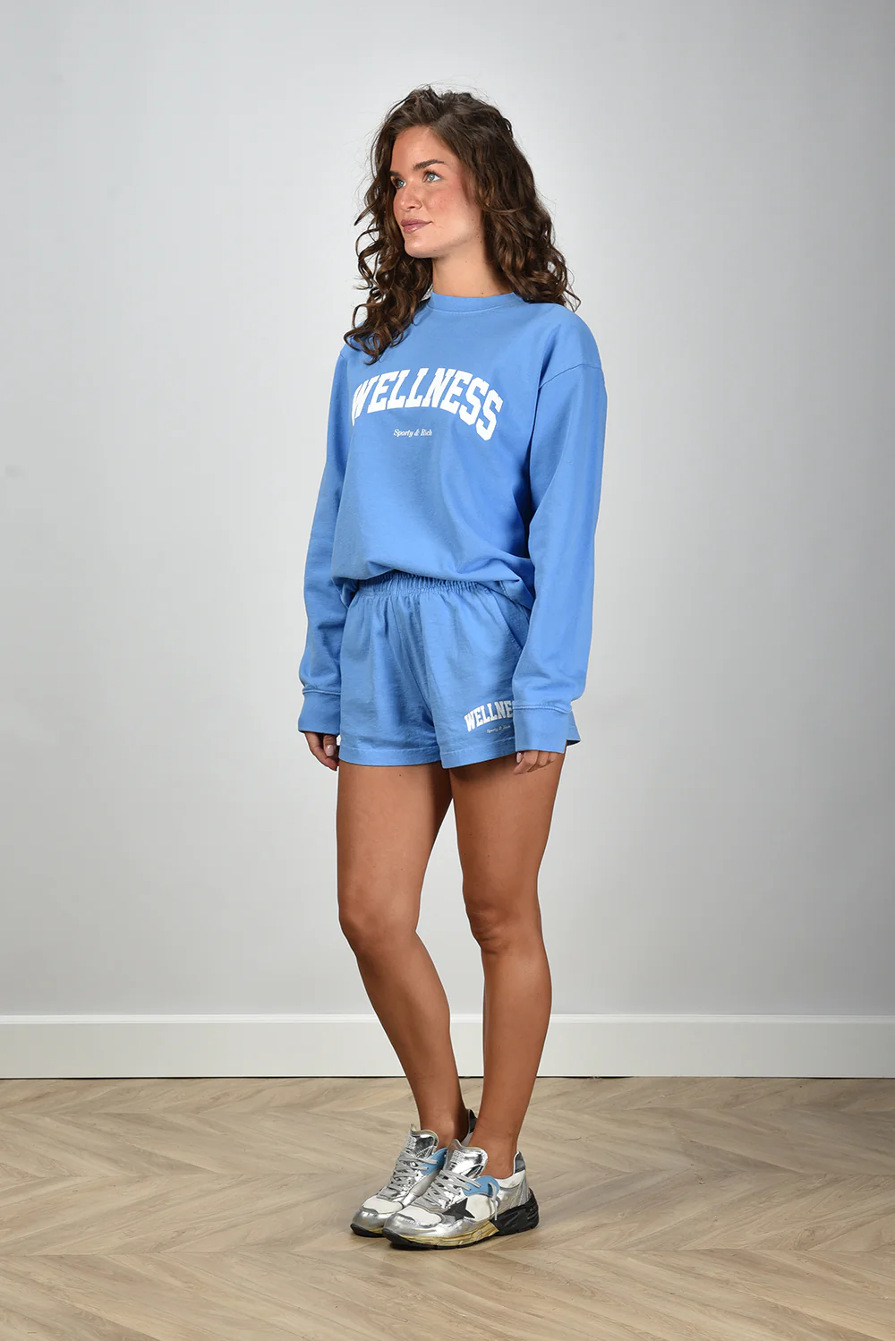 Sporty & Rich short Wellness Ivy SH037621001BL102 flax blue - Afbeelding 7