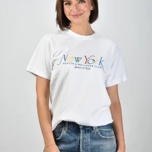 Sporty & Rich t-shirt NY 94 TO043622034WH57 white/ruby/alpine/paris blue