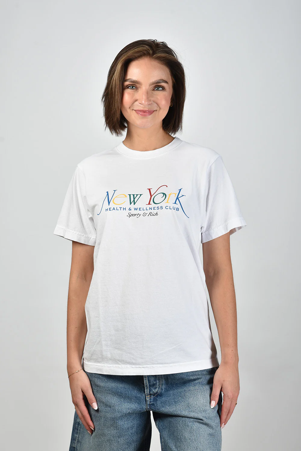 Sporty & Rich t-shirt NY 94 TO043622034WH57 white/ruby/alpine/paris blue - Afbeelding 8