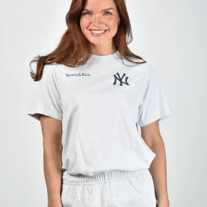 Sporty & Rich t-shirt Yankees Curve TO043610300GY03 heather gray