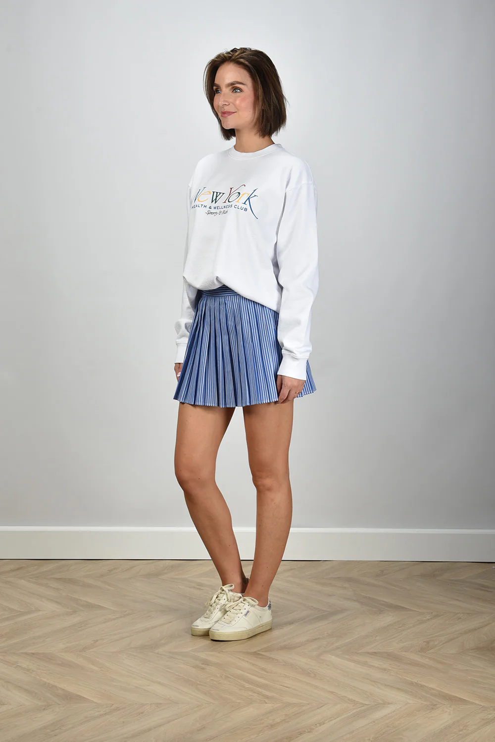 Sporty & Rich trui NY 94 ST071622034WH57 white/ruby/alpine/paris blue - Afbeelding 4