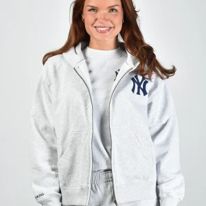 Sporty & Rich vest Heritage Yankees Serif Zip ST088610300GY03 heather grey