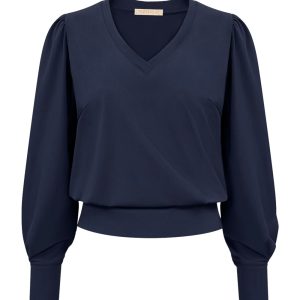 Triple Nine – Top V Neck Elastic On The Back – Navy