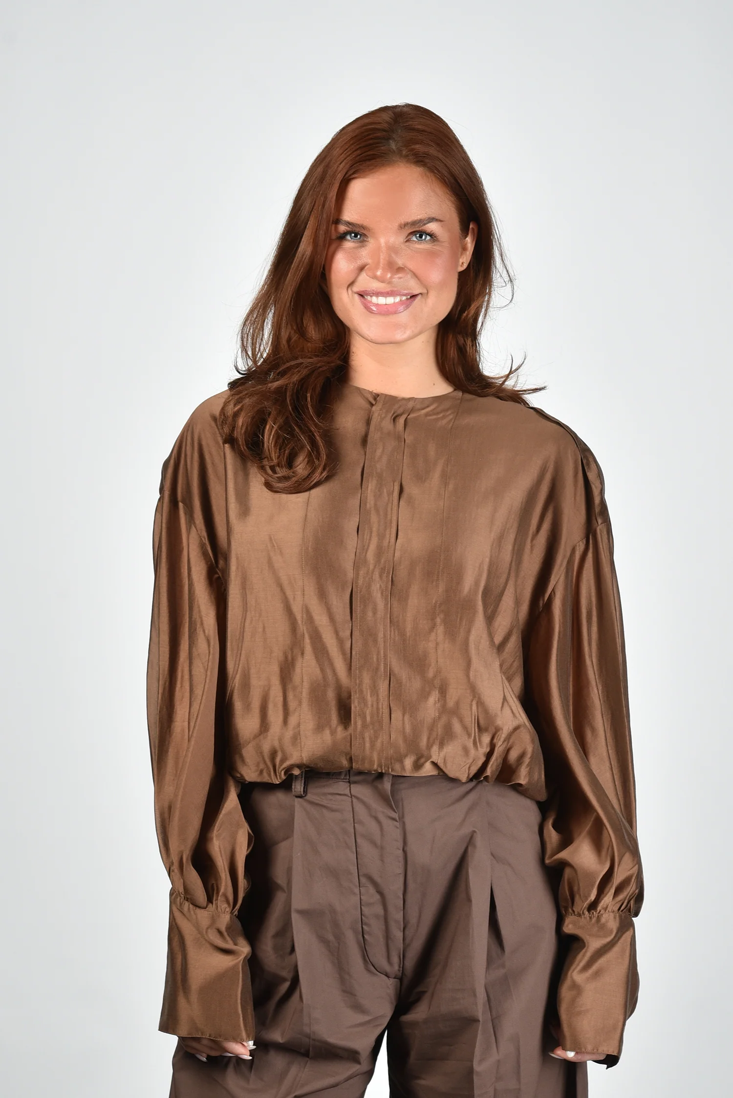The Latest blouse Diana TLW04007T0161ABTP chocolate - Afbeelding 2