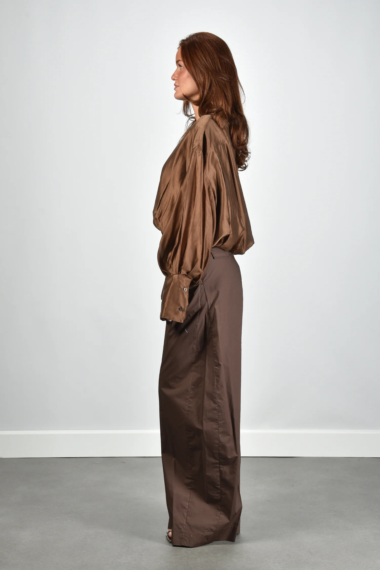 The Latest blouse Diana TLW04007T0161ABTP chocolate - Afbeelding 6