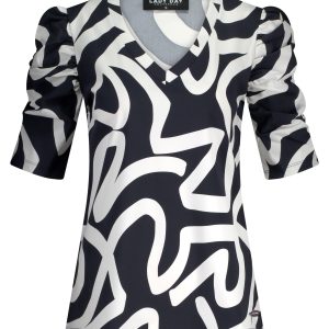 Lady Day – Tigger Travelstof Top – Keith Blue