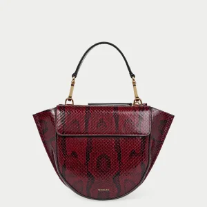 Wandler crossbody Hortensia Mini 000025-2056 bordeaux python