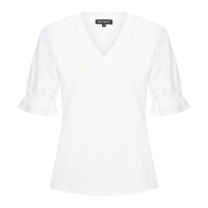 Mi Piace – Top Ruches Mouw – White