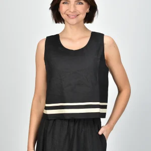 Xirena top Leni X5MRL049 black linen