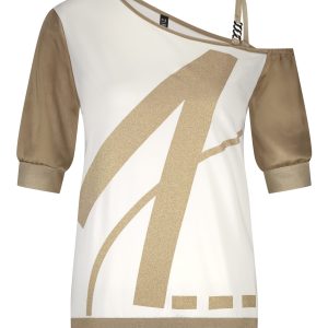 ZIP73 – Top 2-Half – Gold/Off-white