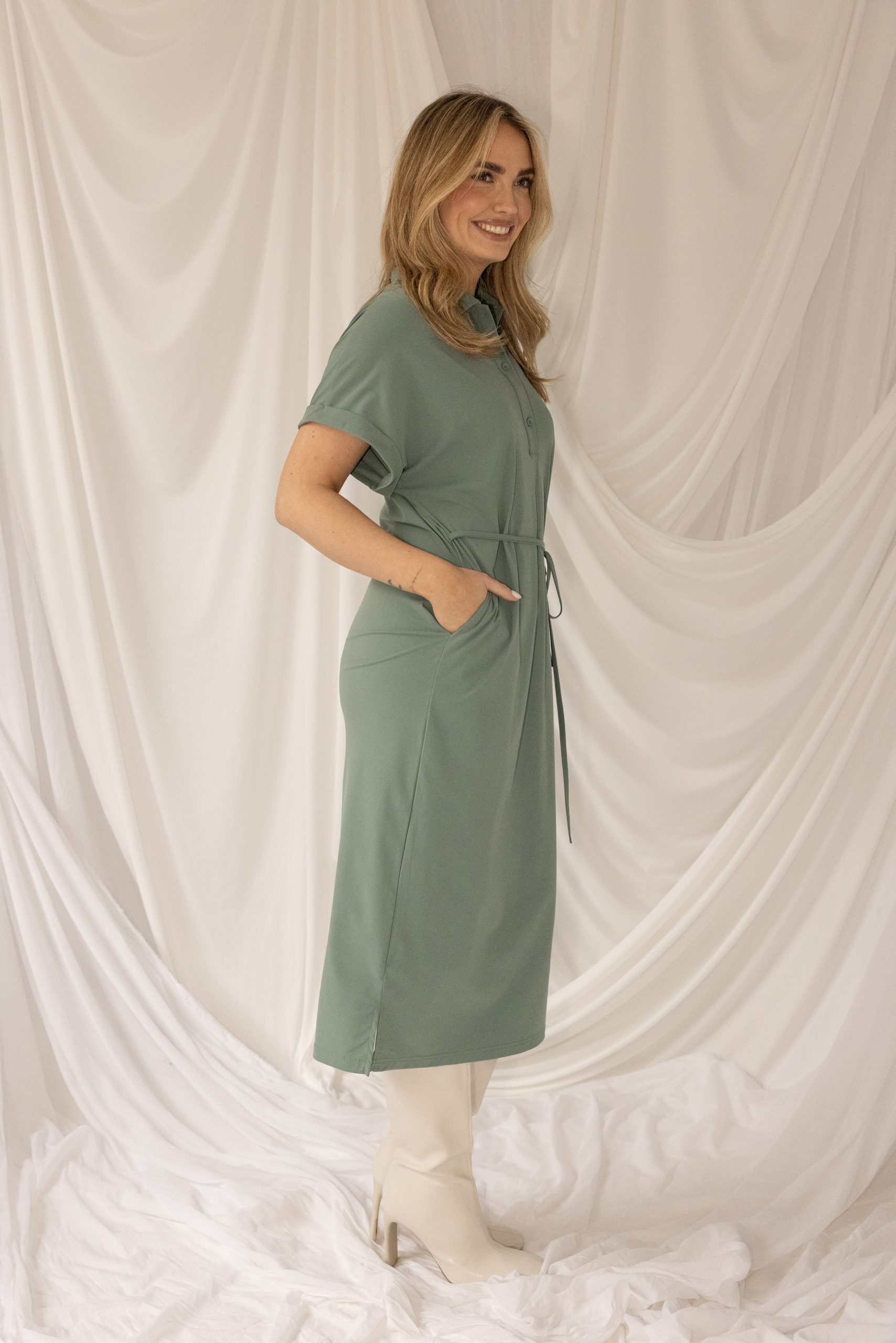Kimara – Merlijn Travel Dress – Green Bay - Afbeelding 6